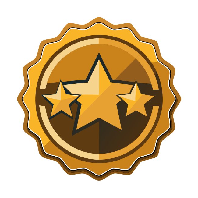 Golden 3star Sticker Svg Free Download