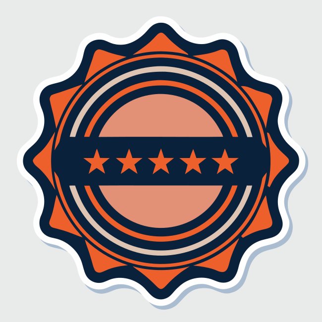 Five Star Sticker Svg Free Download