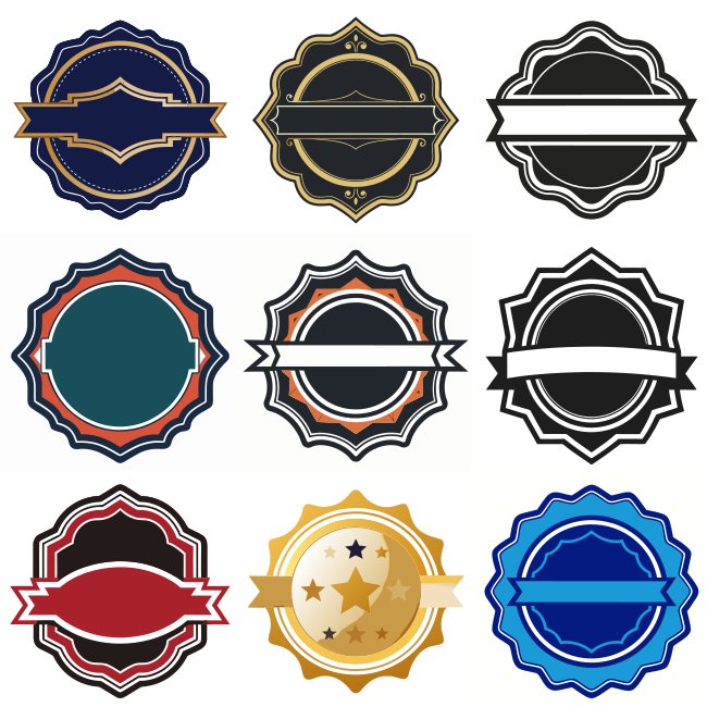 Elegant Badge Sticker SVG Pack Free Download