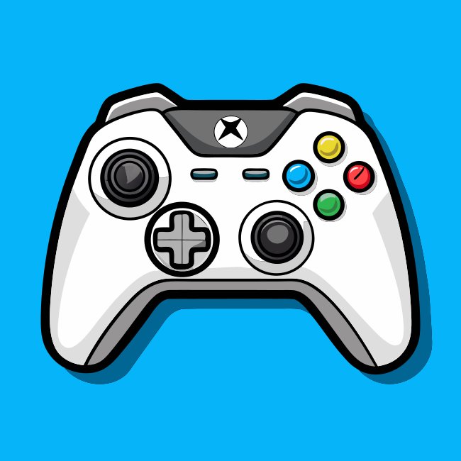 White Xbox Gaming Controller Vector Svg