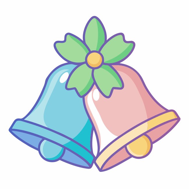Pastel Color Christmas Bells Svg