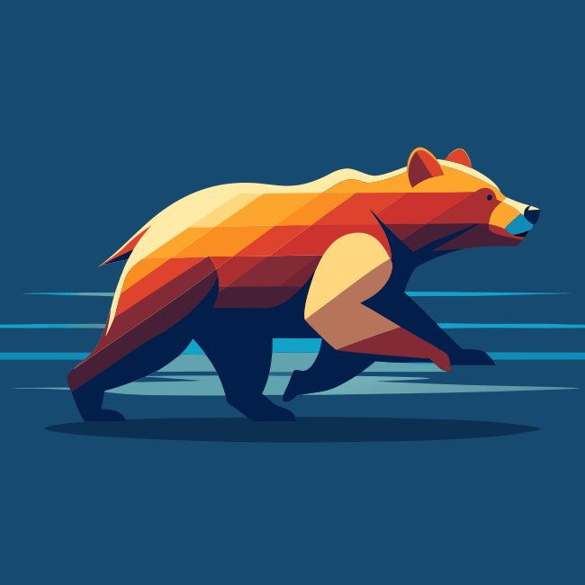 Bear Market Illustration Art Svg