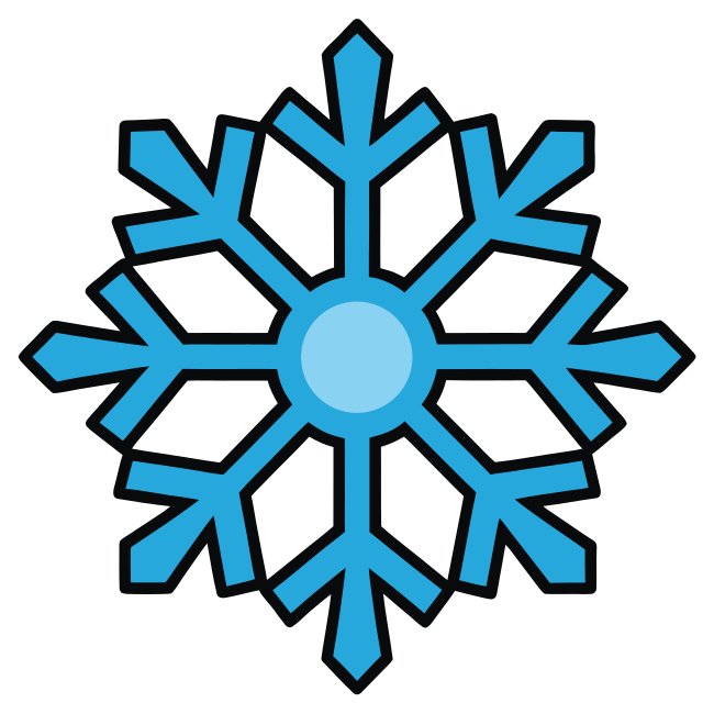 Cartoonish Snowflake Svg Vector