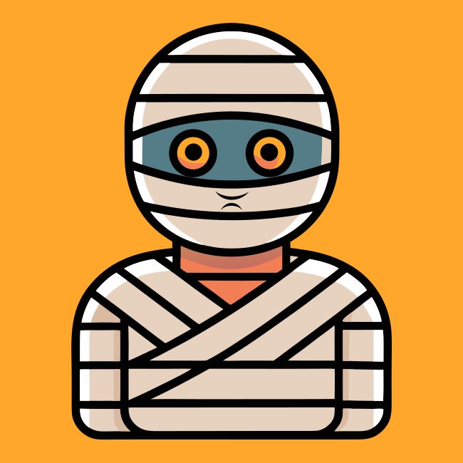 Cartoonish Mummy Svg Vector