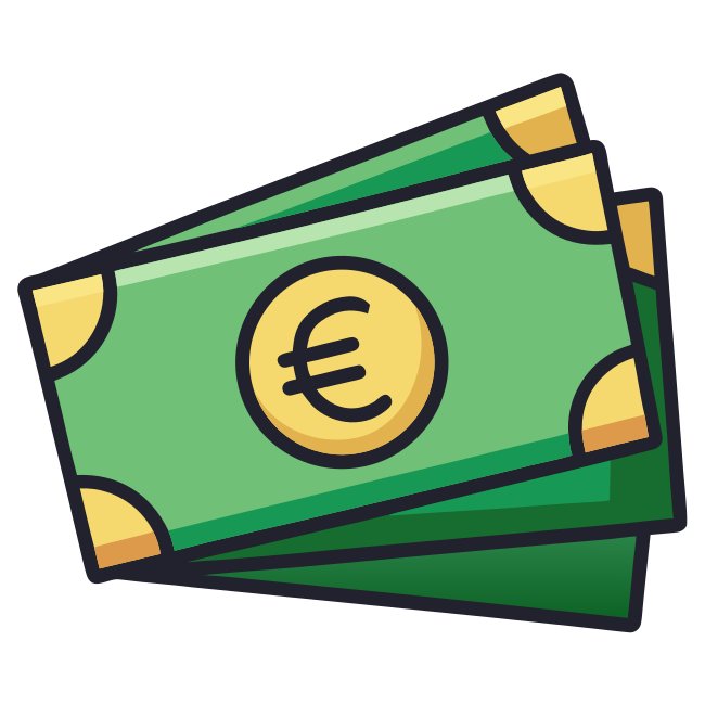 Multiple Euro Bills Svg Vector