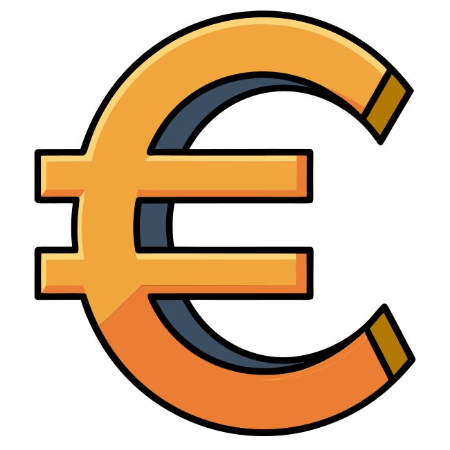 3d Euro Sign Vector Svg