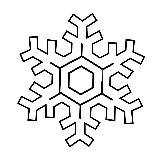 Snoflake Cutout Template SVG