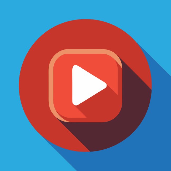 Simple Flat Design Youtube Play Icon