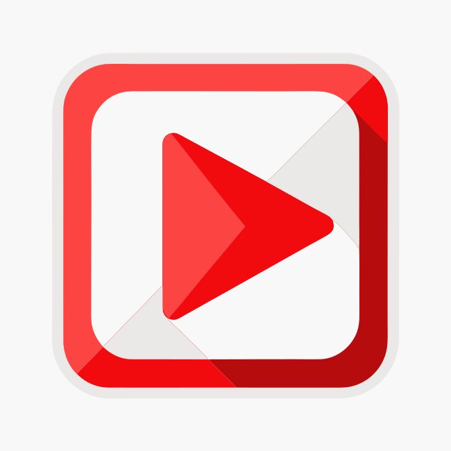 Red Triangle On White Rectangle Youtube Play Button