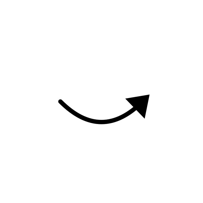 Curved Arrow Pointing Up SVG