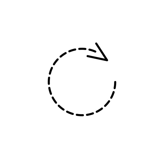 Circle Dashed Line Vector SVG Arrow