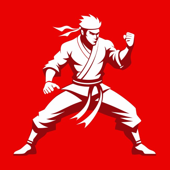 Creative Martial Arts Silhouette Vector Svg