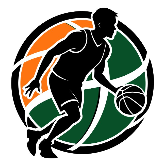 Logo Of Basketball Player Silhouette Vector Svg