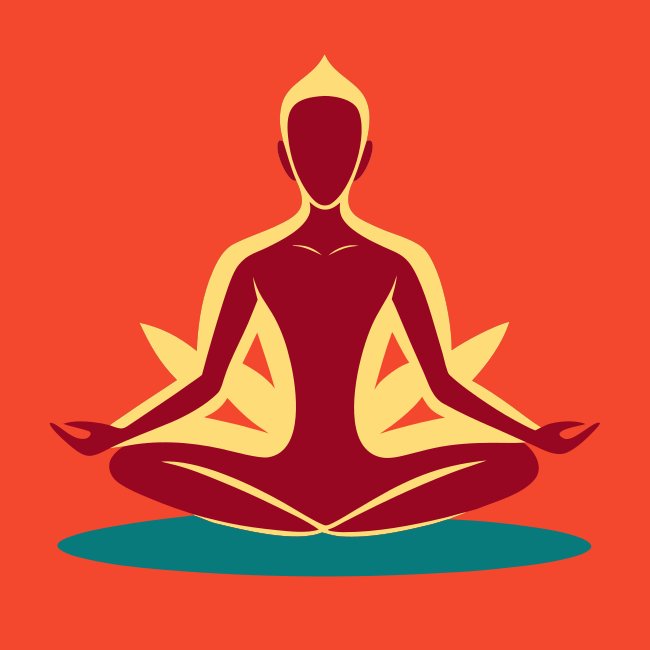 Colorful Yoga Pose Silhouette Svg Vector Free