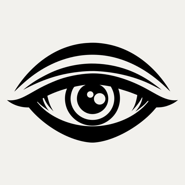 Open Eye Silhouette Svg Vector