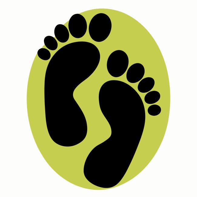 Footsteps On Green Mat Svg Vector