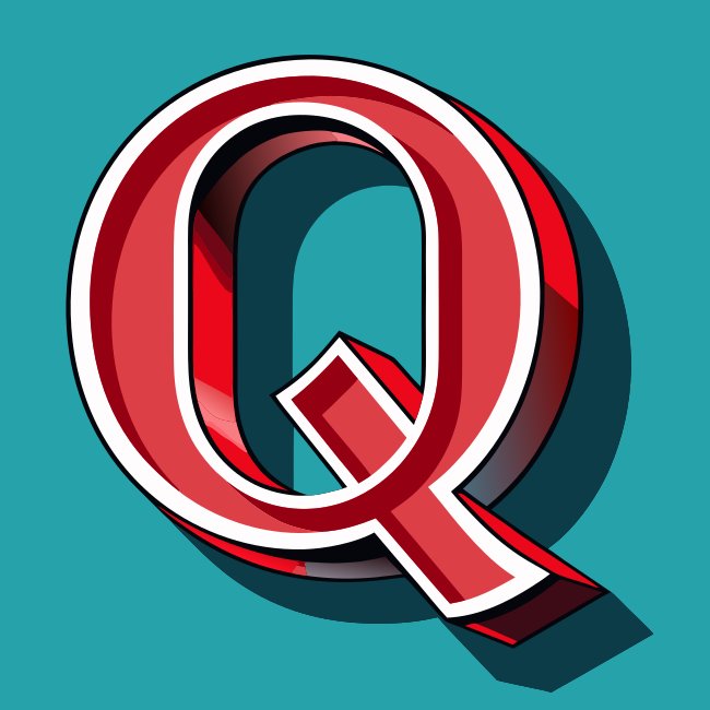 Creative Letter Q Svg Vector