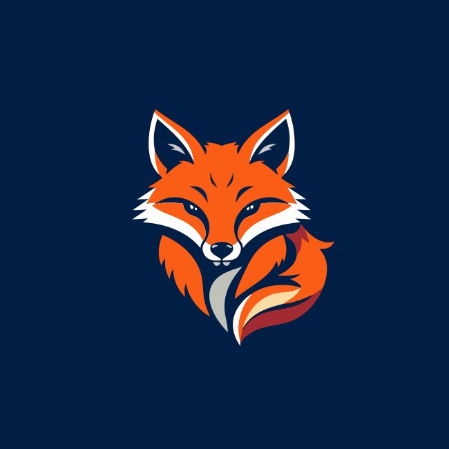 Creative Fox Head Themed Logo SVG Template