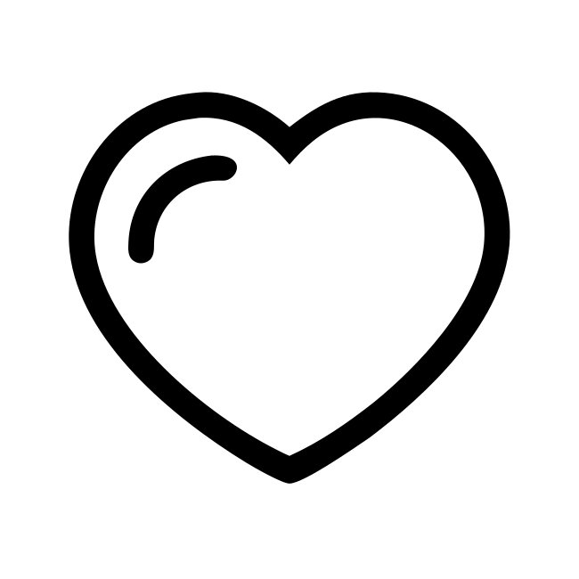 Heart Outline Minimal Svg Vector Icon