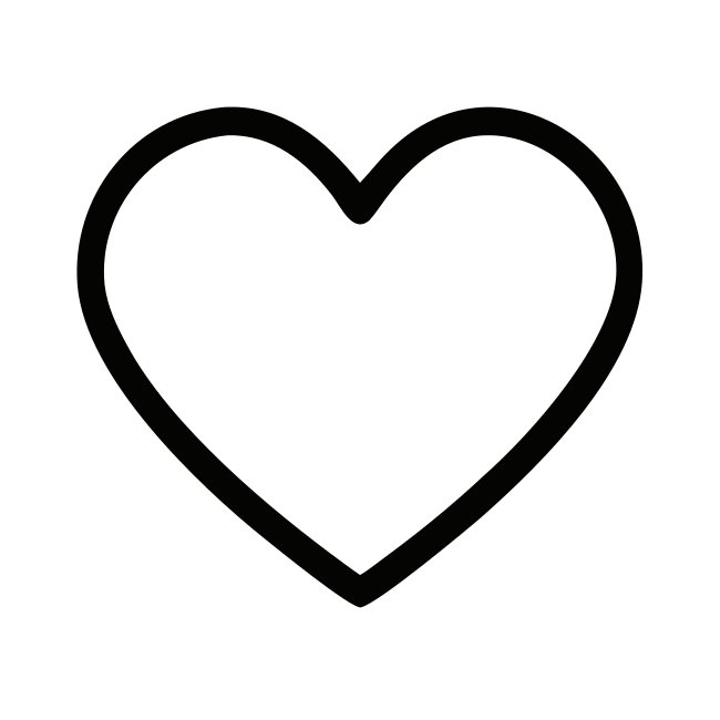 Outlined Simple Heart Minimalist SVG Graphic