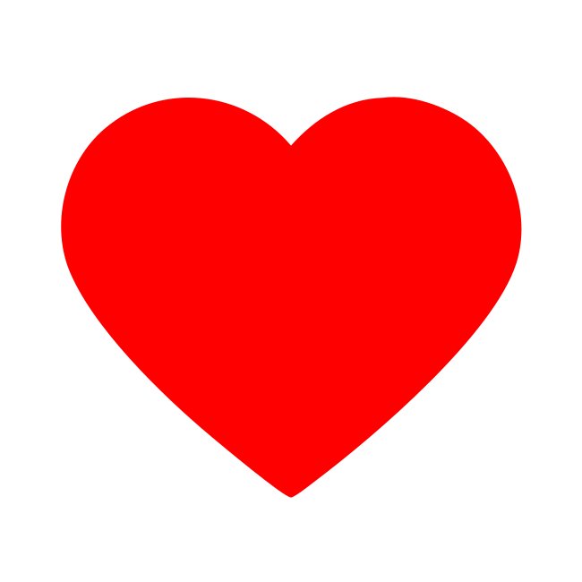 Red Simple Heart SVG Filled Romantic Icon