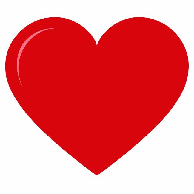 Simple White Background SVG Red Heart