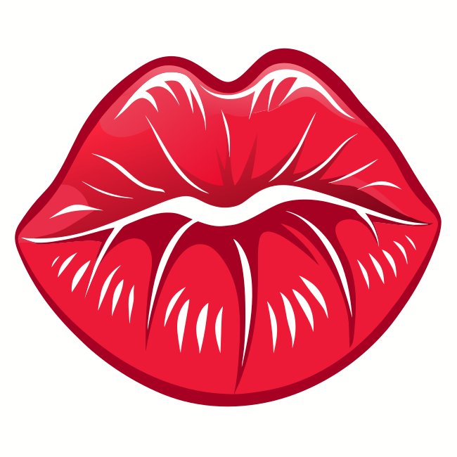 Big Red Kiss Mark Free Download Svg