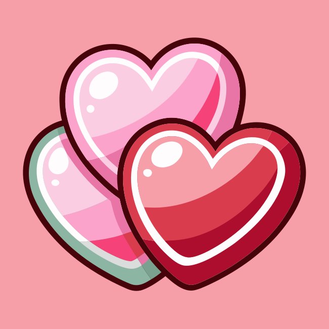 Candy Hearts Valentines Day Svg