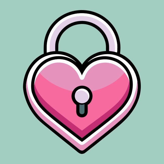Heart Lock Vector Svg