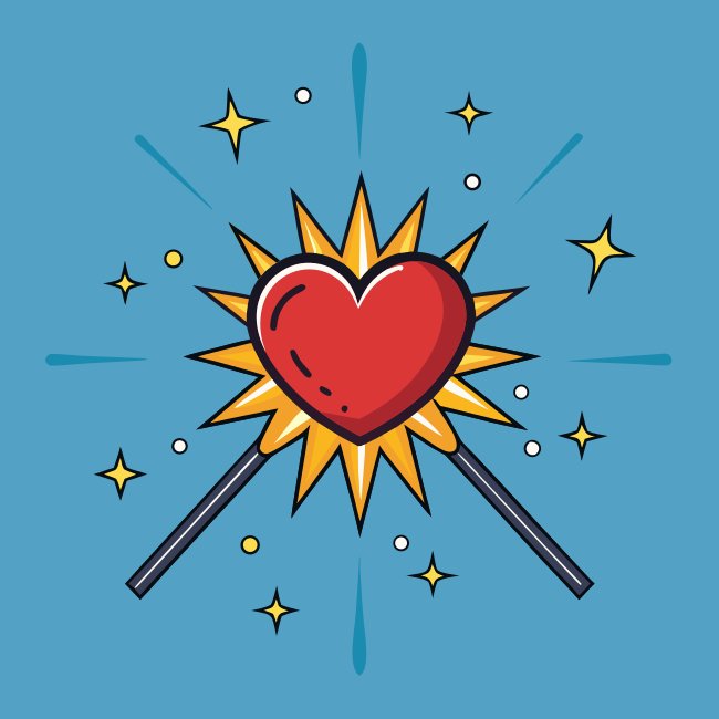 Heart Spark Candles Svg