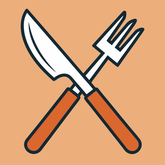 Knife And Fork Crossed Svg Vector