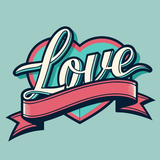 Love Banner Vector Svg Free Download