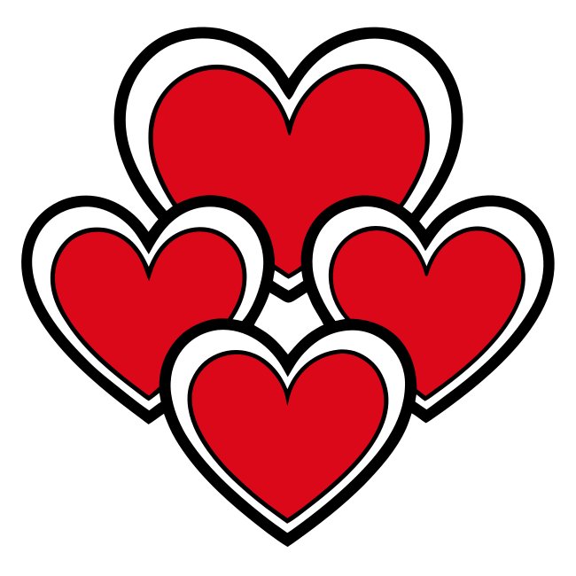 Multiple Hearts Valentines Day  Svg Vector