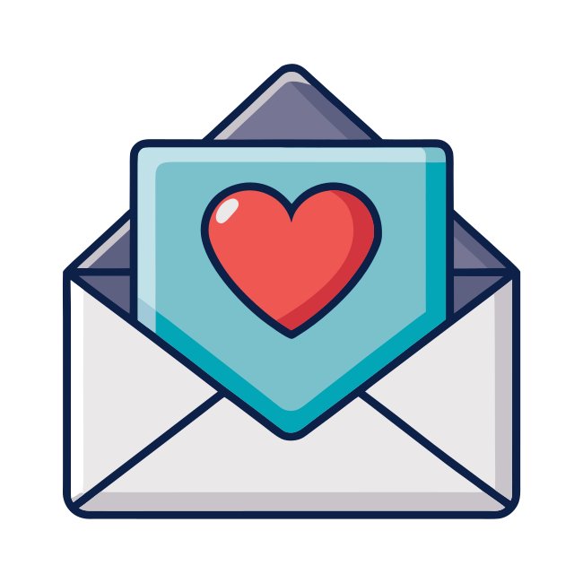 Open Envelope With Love Letter Svg