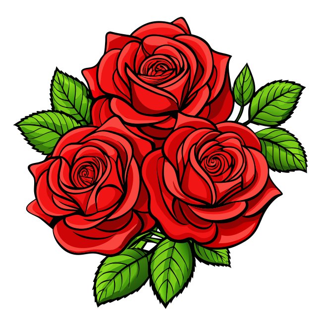 Three Red Roses Svg Free Download
