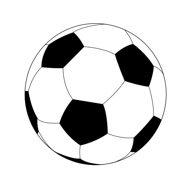 Football Soccer Ball Vector SVG Template
