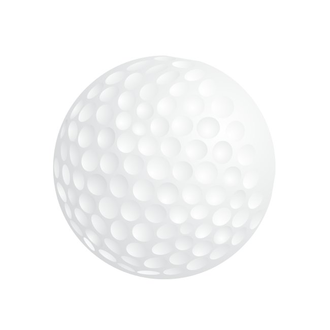 Golf Ball 3D Vector SVG Template