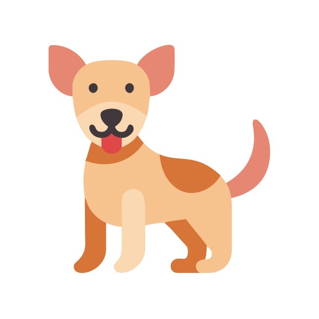 Cute Dog Vector Illustration SVG Template