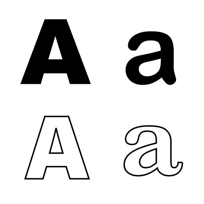 Letter A Variants SVG Vector Templates