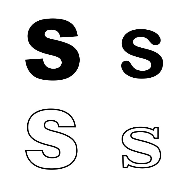 Letter S Variants SVG Vector Template