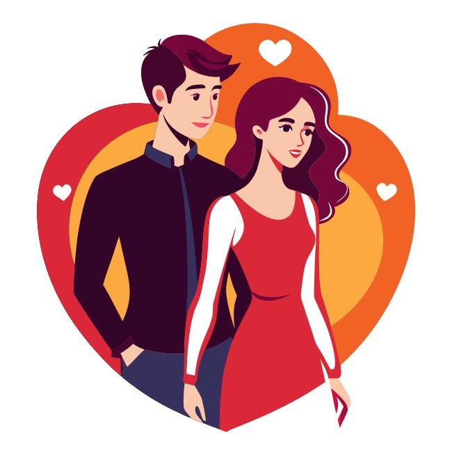 Couple In Heart Vector Svg