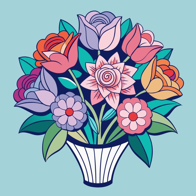 Floral Bouquet Vector Svg