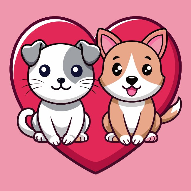 Cute Dogs In A Heart Svg