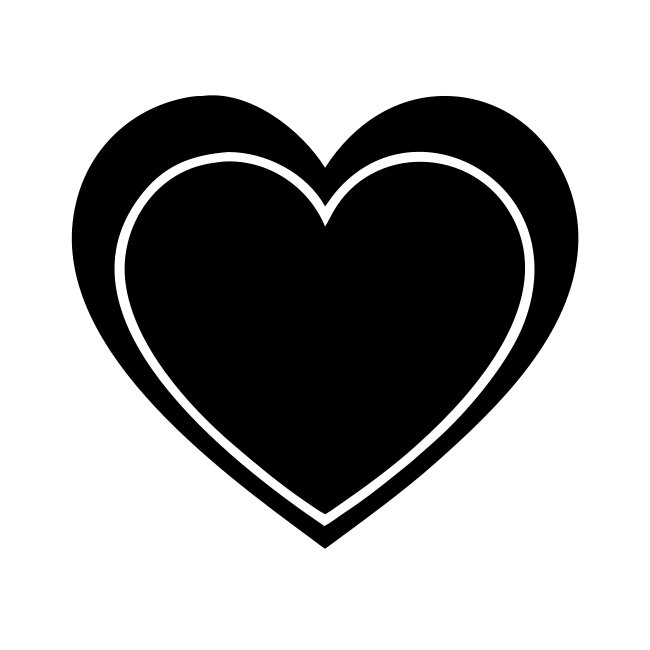 Black Heart Icon Vector