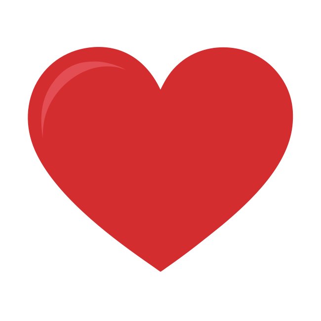 Simple Red Heart Icon Vector