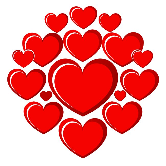 Multiple Red Hearts Vector Svg Free