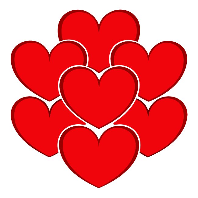 Multiple Red Hearts Vector Svg