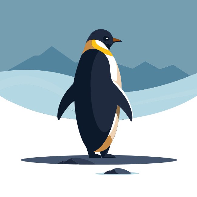 Nihilist Penguin Vector SVG Template