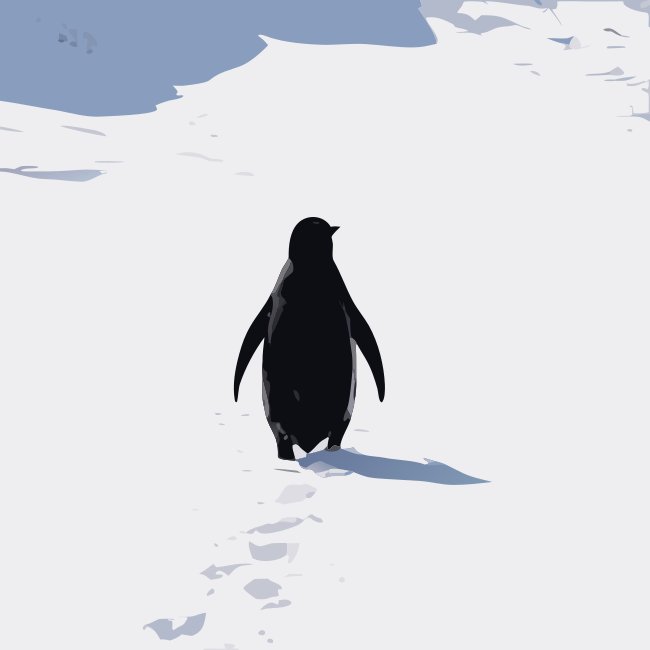 Nihilist Penguin SVG Vector Template