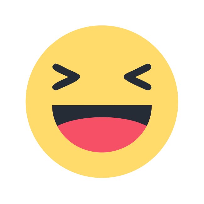 Social Media Laugh Reaction Icon Emoji Face Vector SVG Template